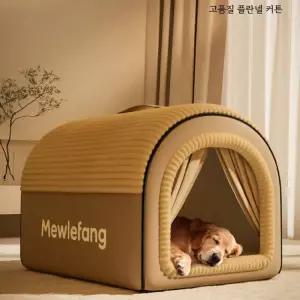 초대형 보온 강아지집 이동형 이글루 대형견 반려동물 하우스 동굴 사계절