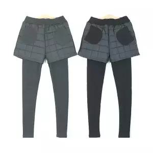 사각패딩기모 반바지레깅스 겨울누빔포켓 밴딩팬츠 면캐주얼 트레이닝