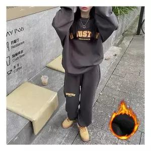 기타브랜드 여성 기모 트레이닝 세트 운동복 겨울 츄리닝 빅사이즈 2컬러 1608214