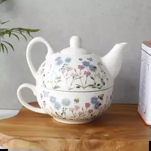 찻주전자찻잔세트 꽃무늬 찻주전자 찻잔 티포원 엄마 부모님 선물 세트