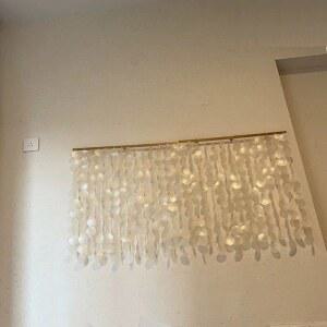 천장 자개모빌 감성 집들이 42 95CM 천연 공예 70CM 원목 오브제 소품