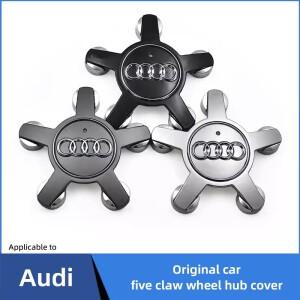 4Pcs 자동차 휠 허브 커버 타이어 림 센터 아우디 Q5 A3 A5 A4 A6 A7 A8 엠 블 럼에 대 한 모자 장식 액세