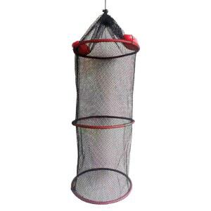 플로팅 라이브 웰 피쉬 바스켓 - 속건성 메쉬 킵 네트, 접이식 먹이 펜, 휴대용 캐치 스토리지 케이지 담수 해수 낚시 릴리스의 일시 보류