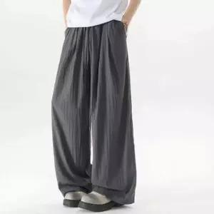 여자와이드팬츠 여름철 휴양지 데일리룩 남성 린넨 밴딩 통바지