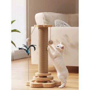 대형 스크래처 고양이 캣타워 보드 작은 계단 먼치킨캣타워 침실 캣폴 장식 원목전망대
