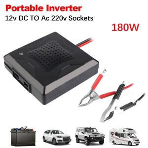180W 가정용 인버터 DC 12V  AC 220V 저장 배터리 변환기 콘센트 소켓  플러그 포트 전원 어댑터 자동차