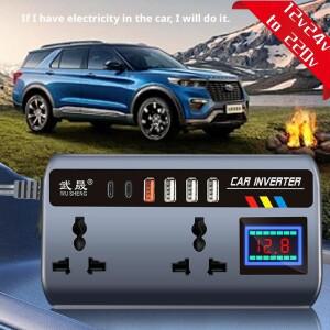 자동차 장착형 스마트 인버터 컨버터 12v24v에서 220v로 고출력 트럭 충전기 변압기 액세서리