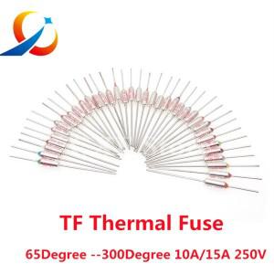 10PCS TF 열 퓨즈 RY 10A 15A 250V 온도 제어 스위치 120 121 142 155 165 172 216 220 240 280 ℃ 학위