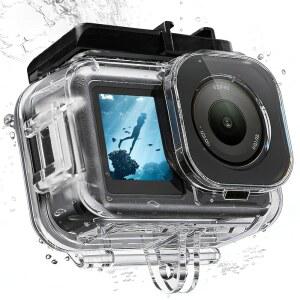 스노클링 서핑 다이빙을 위한 강화 유리 렌즈가 장착된 60M 수중 하우징과 DJI 오스모 액션을 김서림 방지 기능이 있는 Mteziz 방수 케이스