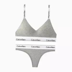 [Calvin Klein]UNDERWEAR CK 여성 브라렛티팬티 세트 QF7059F3786 GREY 698483