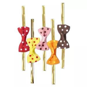 빵끈타이리본-땡땡이 (약100개) 선물포장 리본타이