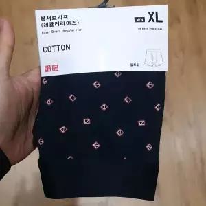 유니클로 남성 코튼 복서 브리프 프린트 A 남성속옷