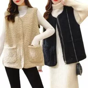 조끼 뽀글이자켓 플리스자켓 라운드 후드집업 L (WFKJX5C)