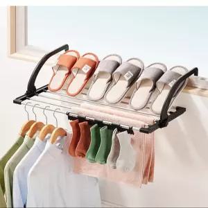 MNPP 창틀 이동식 건조대 무타공 길이조절 옷걸이 난간 원룸 자취 공간활용 아기 빨래 속옷 양 미니 소형 빨래 건조대