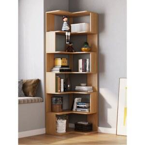 원목 ㄱ자책장 모서리 서재 책장 도서 선반 코너 수납 5단