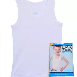 트라이 소 런닝@2 기본 디자인 부드러운 순면 백색무지 남아동런닝