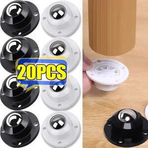 1-20x 자체 접착식 캐스터 휠 범용 360 ° 풀리 회전 바퀴 끈끈한 박스 롤러 캐비닛