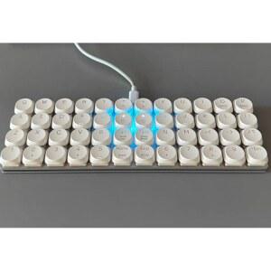 MiFuny 40% 미니 키보드 유선 48 키 로우 프로파일 레드 스위치 지지대 QMK/VAIL RGB 인체공학적 게이밍 PC 게이머