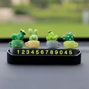 자동차 주차번호판 시크릿 선인장 연락처 악세서리 안심번호 차량용 용품 전화번호판