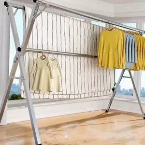 이동식 빨래 건조대 접이식 바퀴형 스테인리스 이불 빨래 건조대 확장형 실내 스텐레스 베란다 자립형 길이
