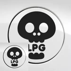 자동차 주유구 데코 스티커 해골 디자인 블랙 차량 꾸미기 액세서리 (WFKKYQ3)