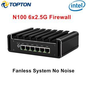 6x2 5G 미니 방화벽 컴퓨터 Intel i226 pfSense RJ45 ense 12세대 N100 COM PC 산업용 팬리스 라우터 DDR5 PVE