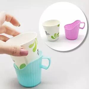 실리콘컵받침 종이컵 손잡이 홀더