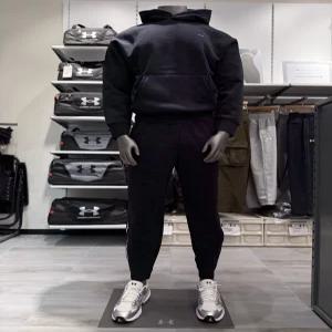 언더아머 6008900-001 6005696-001 블랙 남성 아이콘 헤비웨이트 립 후드티셔츠 기모 조거팬츠트레이닝복