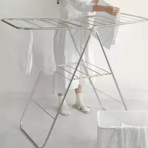 접이식 건조대 공간활용 이동식 대형 빨래 건조대 스텐 이불 실내 스테인리스 집게형 생활용 높이 조절