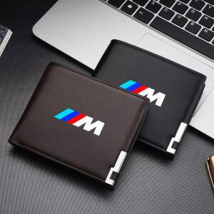 남성용 자동차 로고 동전 지갑, 신용 ID 카드 가방, 가죽 BMW X3 X5 M5 M3 E46 E90 E60 F10 E39 F30 E36 E9