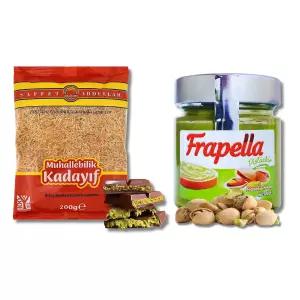 FRAPELLA 두바이 초콜릿 바 만들기 2종 키트 (카다이프, 피스타치오 크림)