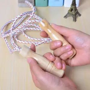 줄넘기 성인 경쟁 학년 나무 점프 줄 코튼 케이블 운동 피트니스 스포츠