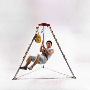 200파운드 구조용 구원삼각대 RT JI 600 밀폐공간 휴대용 로프 300kg 삼각대 200kg 맨홀 공사현장 윈치세트