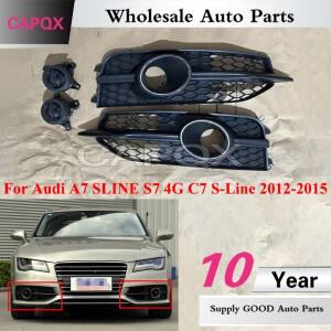 CAPQX 1쌍 프론트 범퍼 안개등 프레임 ACC  아우디 A7 SLINE S7 4G C7 SLine 2012 그릴 커버