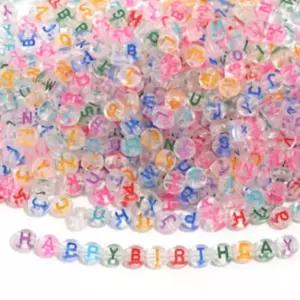 알파벳 미니 원형 납작 비즈 공예 재료 컬러 100g 구슬 세트 유아 어린이 팔찌만들기 만들기 만들기키트