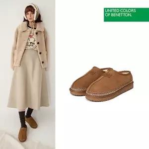 [베네통]BENETTON 천연가죽 양털 스니커즈 (남여공용)