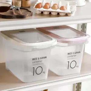 쌀통 밀폐 디스펜서 10kg 쌀 보관함 5kg 잡곡 용기 수납통 곡물통 정리함 식품 저장 정리 용품