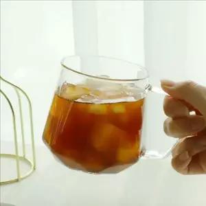 다용도 홈카페 유리 컵 선물용 내열 유리 컵 손잡이 티타임