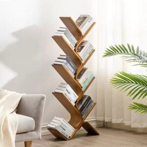 책꽂이 원목 북트리 책장 북타워 나무모양 5단 선반 곡선형 틈새