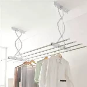 수동 천장 빨래 건조대 베란다 스테인레스 고정형 125cm 건조봉