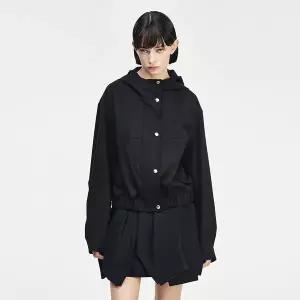 [송지오 우먼](강남점)송지오 시그니처 코쿤 후드 점퍼 블랙 WI2JP226BK