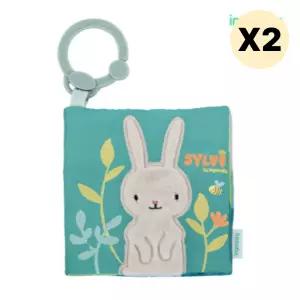 스엔코샵 헝겊완구책 토끼고리 초첨 촉감 감각발달 2p BNS