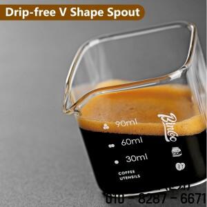 Bincoo 에스프레소 유리 온스 컵 150ml 저울 커피 계량 및 크리머 포함