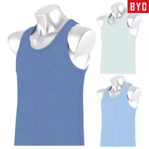 BYC 남성 흡습속건 기능성 에어로쿨 스포츠 민소매 런닝 3매입 D71