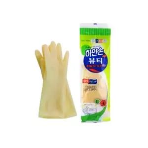 ( )루미나D 뷰티 고무장갑 l 대 10켤레 하얀손 아이보리