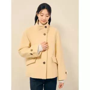 [롯데백화점]제이제이지고트 루즈핏 울 하이넥 하프 코트(GPAA0CT101)