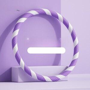 꽈배기 훌라후프 복부지압 허리운동 홈트레이닝 85cm 퍼플화이트 2.5kg 유산소 나사형