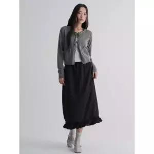 8seconds 프릴 텍스처 카디건 애쉬