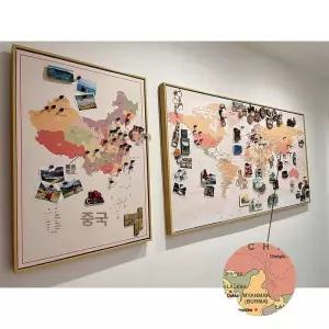 자석 자석판 부한국 벽걸이 타공판 마그넷 중국지도 대형
