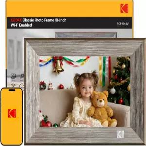 KODAK 나무 WiFi 디지털 액자 32G 10.1인치 1280x800 HD IPS 터치스크린 자동 회전 친구 및 가족을 위한